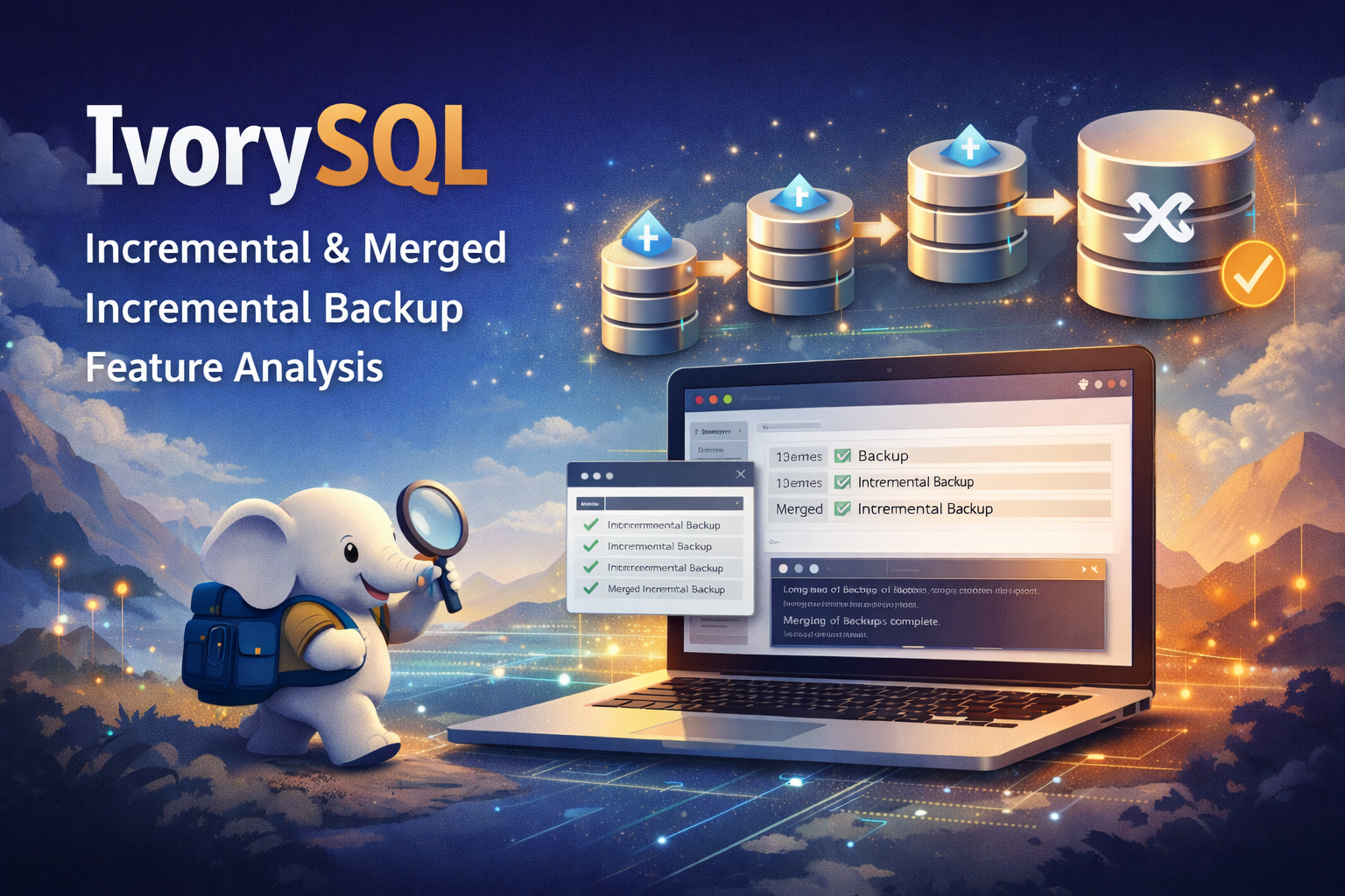 IvorySQL Incremental Backup and Merge Features